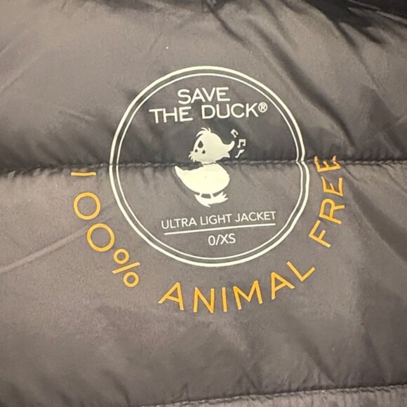 SAVE THE DUCK Women’s Katelyn Water Repellent Puffer Jacket Grey - Picture 8 of 10